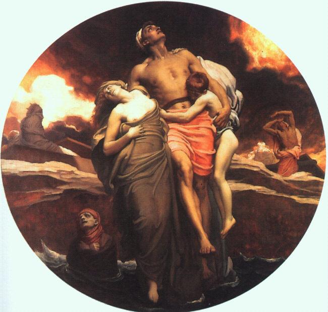 Lord Frederic Leighton And the Sea Gave Up the Dead Which Were in It oil painting picture